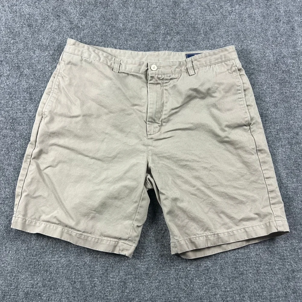 Vineyard Vines Club Short Mens 36 Tan Khaki Chino Cotton Twill Preppy Casual‎